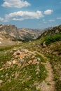 Narrow Trail Cuts Around Teton Ridge