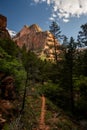 Narrow Trail Leads Away from Kolob Arch in Zion