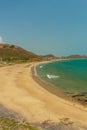 Narrow view of seashore from the viewpoint, Kailashgiri, Visakhapatnam, Andhra Pradesh, March 05 2017 Royalty Free Stock Photo