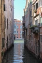 Narrow water street of historic center of Venice Royalty Free Stock Photo