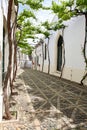 Narrow white street of Spanish Andalusia