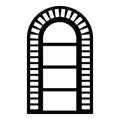 Narrow window frame icon, simple black style