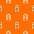 Narrow window frame pattern vector orange