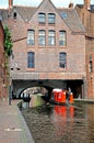 Narrowboat, Brindley Place, Birmingham. Royalty Free Stock Photo