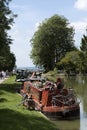 Narrowboat on Kennet & Avon Canal at Devizes UK