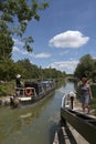 Narrowboat on Kennet & Avon Canal at Devizes UK