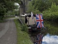 Narrowboat Near the Lime Kiln Cafe at Dobcross