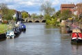 Narrowboats, River Severn, Tewkesbury, Gloucestershire, UK