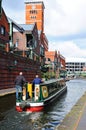 Narrowboats, Brindley Place, Birmingham. Royalty Free Stock Photo