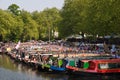 Narrowboats at Canalway Cavalcade Royalty Free Stock Photo