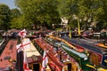 Narrowboats at Canalway Cavalcade Royalty Free Stock Photo