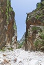 Narrowest part of the Samaria Gorge Royalty Free Stock Photo