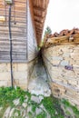 The narrowest street in the Bulgarian mountain village of Zheravna Royalty Free Stock Photo