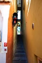 Narrowest street Prague city Royalty Free Stock Photo