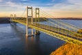 Aerial view of the Tacoma Narrows Bridge Royalty Free Stock Photo