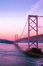 Naruto bridge at sunset, Awaji, Hyogo, Japan