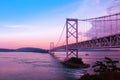 Naruto bridge at sunset, Awaji, Hyogo, Japan