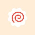 Narutomaki or kamaboko surimi vector icon or illustration Royalty Free Stock Photo