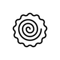 Narutomaki or kamaboko surimi vector outline icon Royalty Free Stock Photo