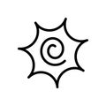Narutomaki or kamaboko surimi vector outline icon