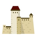 Narva castle. Fortress of knight and king with tower and wall