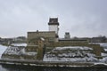 Narva castle. Russian-Estonian border.