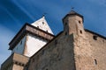 Narva, Estonia - Herman Castle on the banks of the river, opposite the Ivangorod fortress. Close-up.