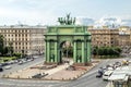 Narva triumphal arch on the `Stachek` square