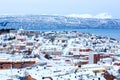 Narvik Cityscape at dusk Norway Royalty Free Stock Photo