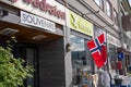 Exterior of souvenir shop in Narvik, Norway Royalty Free Stock Photo