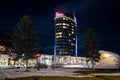 Scandic hotel in Narvik Norway by night