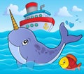 Narwhale theme image 1 Royalty Free Stock Photo