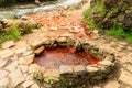 Narzan. Natural healing mineral spring at the rocky ridge of the North Caucasus in Russia Royalty Free Stock Photo