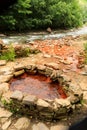 Narzan. Natural healing mineral spring at the rocky ridge of the North Caucasus in Russia Royalty Free Stock Photo