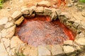 Narzan. Natural healing mineral spring at the rocky ridge of the North Caucasus in Russia
