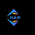 NAS abstract technology logo design on Black background. NAS creative initials letter logo concept Royalty Free Stock Photo