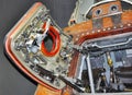 NASA Apollo CM Command Module Hatch with Detail at Kennedy Space Center Royalty Free Stock Photo