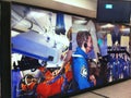 NASA Mural Montage of American Astronauts through the Years of Space Exploration