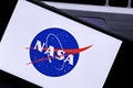 NASAThe National Aeronautics and Space Administration editorial. Illustrative photo for NASA space agency news Royalty Free Stock Photo