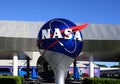 NASA Sign in Kennedy Space Center, Florida Royalty Free Stock Photo