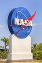 NASA Sign Outside Its Building, Cape Canaveral Royalty Free Stock Photo