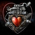 Nasa space exploration style heart, neural network generated art
