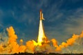 NASA Space Shuttle Discovery STS-133 Clears the tower! Royalty Free Stock Photo