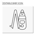 Nasal aspirator line icon