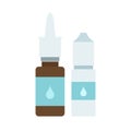 Nasal drops, medicament for the nose, illustrations.