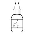 Nasal drops icon, outline style