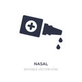 nasal icon on white background. Simple element illustration from Medical concept Royalty Free Stock Photo