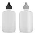 Nasal spray bottle. Eye drop tube mockup vector
