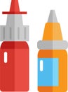 Nasal spray bottles icons. Flat style vector illustration Royalty Free Stock Photo