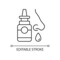Nasal spray linear icon